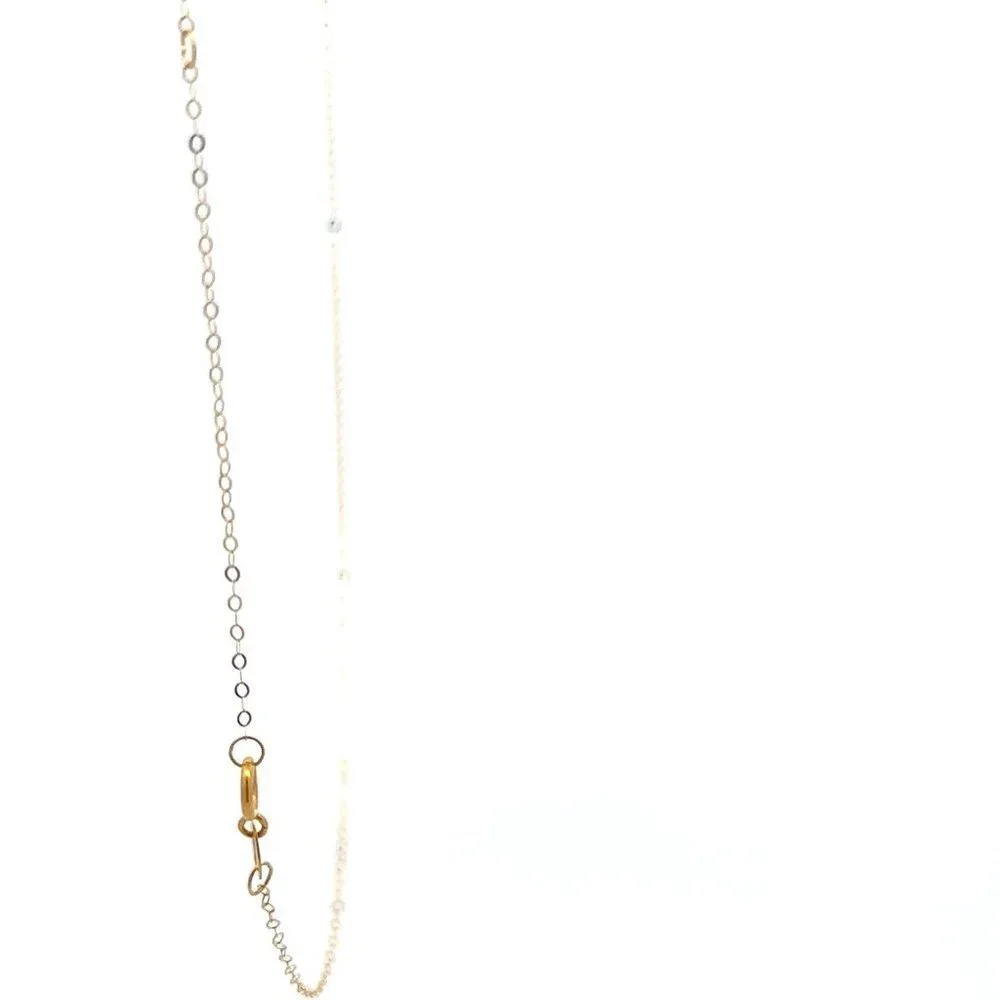 18K Gold Necklace Chain Cable Link Star Pendant 1.37 grams - Picture 5 of 9